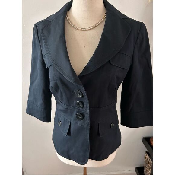 And Taylor blue blazer short sleeve size 0 - Picture 1 of 3